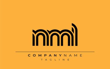 NML Yaratıcı Eşsiz Modern Harf Logosu Tasarımı. Benzersiz bir harf dizaynına sahip stilize logo, soyut minimalist estetik ve modern cazibe sunar.