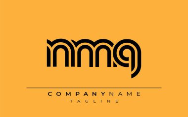 NMQ Yaratıcı Eşsiz Modern Harf Logosu Tasarımı. Benzersiz bir harf dizaynına sahip stilize logo, soyut minimalist estetik ve modern cazibe sunar.