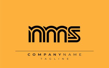 NMS Yaratıcı Eşsiz Modern Harf Logosu Tasarımı. Benzersiz bir harf dizaynına sahip stilize logo, soyut minimalist estetik ve modern cazibe sunar.