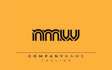 NMW Yaratıcı Eşsiz Modern Harf Logosu Tasarımı. Benzersiz bir harf dizaynına sahip stilize logo, soyut minimalist estetik ve modern cazibe sunar.