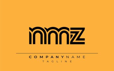 NMZ Yaratıcı Eşsiz Modern Harf Logosu Tasarımı. Benzersiz bir harf dizaynına sahip stilize logo, soyut minimalist estetik ve modern cazibe sunar.