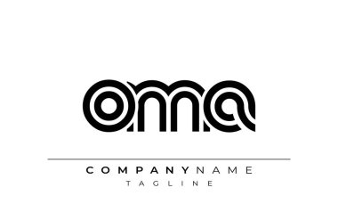 OMA Yaratıcı Eşsiz Modern Harf Logosu Tasarımı. Benzersiz bir harf dizaynına sahip stilize logo, soyut minimalist estetik ve modern cazibe sunar.