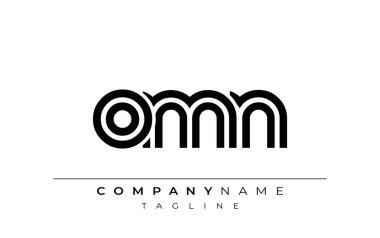OMN Yaratıcı Eşsiz Modern Harf Logosu Tasarımı. Benzersiz bir harf dizaynına sahip stilize logo, soyut minimalist estetik ve modern cazibe sunar.