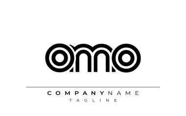 OMO Yaratıcı Eşsiz Modern Harf Logosu Tasarımı. Benzersiz bir harf dizaynına sahip stilize logo, soyut minimalist estetik ve modern cazibe sunar.