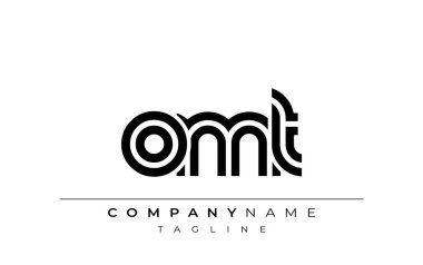 OMT Yaratıcı Eşsiz Modern Harf Logosu Tasarımı. Benzersiz bir harf dizaynına sahip stilize logo, soyut minimalist estetik ve modern cazibe sunar.