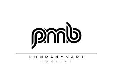 PMB Yaratıcı Eşsiz Modern Harf Logosu Tasarımı. Benzersiz bir harf dizaynına sahip stilize logo, soyut minimalist estetik ve modern cazibe sunar.