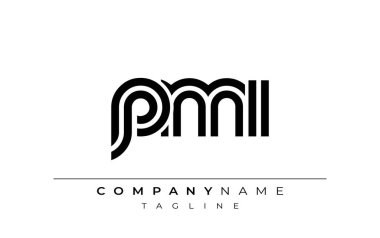 PMI Yaratıcı Eşsiz Modern Harf Logosu Tasarımı. Benzersiz bir harf dizaynına sahip stilize logo, soyut minimalist estetik ve modern cazibe sunar.
