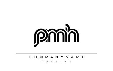 PMH Yaratıcı Eşsiz Modern Harf Logosu Tasarımı. Benzersiz bir harf dizaynına sahip stilize logo, soyut minimalist estetik ve modern cazibe sunar.