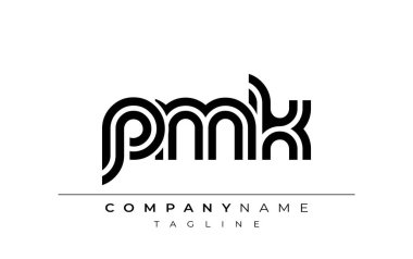 PMK Yaratıcı Eşsiz Modern Harf Logosu Tasarımı. Benzersiz bir harf dizaynına sahip stilize logo, soyut minimalist estetik ve modern cazibe sunar.