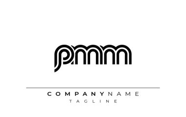PMM Yaratıcı Eşsiz Modern Harf Logosu Tasarımı. Benzersiz bir harf dizaynına sahip stilize logo, soyut minimalist estetik ve modern cazibe sunar.