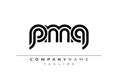 PMQ Yaratıcı Eşsiz Modern Harf Logosu Tasarımı. Benzersiz bir harf dizaynına sahip stilize logo, soyut minimalist estetik ve modern cazibe sunar.