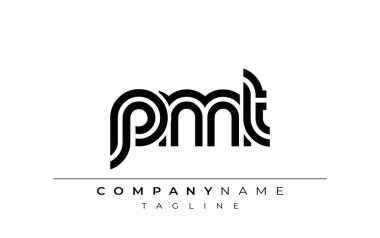 PMT Yaratıcı Eşsiz Modern Harf Logosu Tasarımı. Benzersiz bir harf dizaynına sahip stilize logo, soyut minimalist estetik ve modern cazibe sunar.