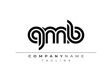 QMB Yaratıcı Eşsiz Modern Harf Logosu Tasarımı. Benzersiz bir harf dizaynına sahip stilize logo, soyut minimalist estetik ve modern cazibe sunar.