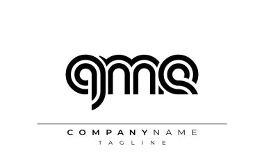 QME Yaratıcı Eşsiz Modern Harf Logosu Tasarımı. Benzersiz bir harf dizaynına sahip stilize logo, soyut minimalist estetik ve modern cazibe sunar.