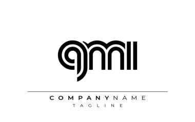 QMI Yaratıcı Eşsiz Modern Harf Logosu Tasarımı. Benzersiz bir harf dizaynına sahip stilize logo, soyut minimalist estetik ve modern cazibe sunar.