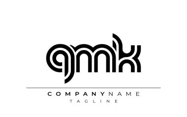 QMK Yaratıcı Eşsiz Modern Harf Logosu Tasarımı. Benzersiz bir harf dizaynına sahip stilize logo, soyut minimalist estetik ve modern cazibe sunar.