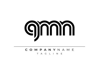 QMN Yaratıcı Eşsiz Modern Harf Logosu Tasarımı. Benzersiz bir harf dizaynına sahip stilize logo, soyut minimalist estetik ve modern cazibe sunar.