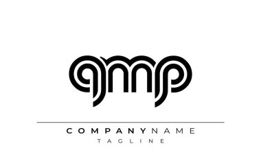 QMP Yaratıcı Eşsiz Modern Harf Logosu Tasarımı. Benzersiz bir harf dizaynına sahip stilize logo, soyut minimalist estetik ve modern cazibe sunar.