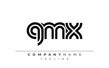 QMX Yaratıcı Eşsiz Modern Harf Logosu Tasarımı. Benzersiz bir harf dizaynına sahip stilize logo, soyut minimalist estetik ve modern cazibe sunar.