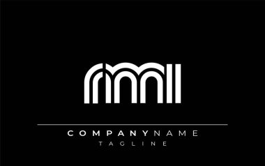 RMI Yaratıcı Eşsiz Modern Harf Logosu Tasarımı. Benzersiz bir harf dizaynına sahip stilize logo, soyut minimalist estetik ve modern cazibe sunar.