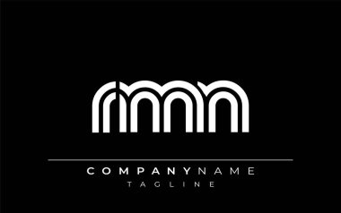 RMN Yaratıcı Eşsiz Modern Harf Logosu Tasarımı. Benzersiz bir harf dizaynına sahip stilize logo, soyut minimalist estetik ve modern cazibe sunar.