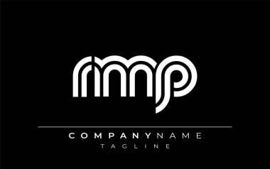 RMP Yaratıcı Eşsiz Modern Harf Logosu Tasarımı. Benzersiz bir harf dizaynına sahip stilize logo, soyut minimalist estetik ve modern cazibe sunar.