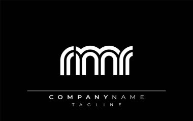 RMR Yaratıcı Eşsiz Modern Harf Logosu Tasarımı. Benzersiz bir harf dizaynına sahip stilize logo, soyut minimalist estetik ve modern cazibe sunar.