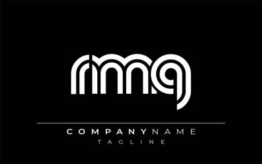 RMQ Yaratıcı Eşsiz Modern Harf Logosu Tasarımı. Benzersiz bir harf dizaynına sahip stilize logo, soyut minimalist estetik ve modern cazibe sunar.