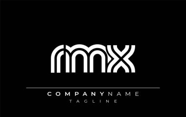 RMX Yaratıcı Eşsiz Modern Harf Logosu Tasarımı. Benzersiz bir harf dizaynına sahip stilize logo, soyut minimalist estetik ve modern cazibe sunar.