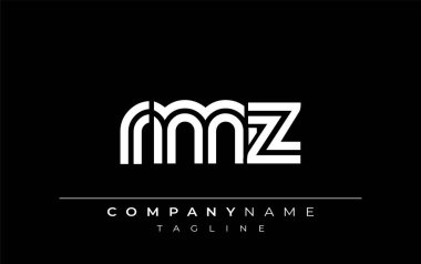 RMZ Yaratıcı Eşsiz Modern Harf Logosu Tasarımı. Benzersiz bir harf dizaynına sahip stilize logo, soyut minimalist estetik ve modern cazibe sunar.