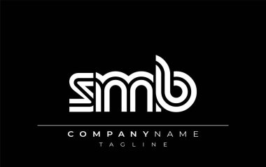 SMB Yaratıcı Eşsiz Modern Harf Logosu Tasarımı. Benzersiz bir harf dizaynına sahip stilize logo, soyut minimalist estetik ve modern cazibe sunar.