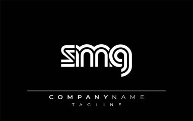 SMG Yaratıcı Eşsiz Modern Harf Logosu Tasarımı. Benzersiz bir harf dizaynına sahip stilize logo, soyut minimalist estetik ve modern cazibe sunar.