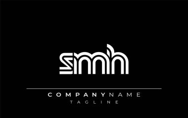 SMH Yaratıcı Eşsiz Modern Harf Logosu Tasarımı. Benzersiz bir harf dizaynına sahip stilize logo, soyut minimalist estetik ve modern cazibe sunar.