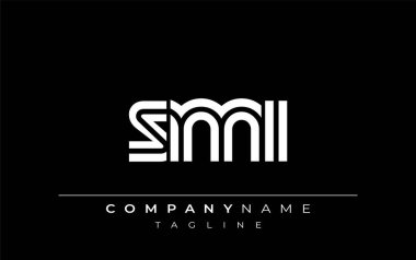 SMI Yaratıcı Eşsiz Modern Harf Logosu Tasarımı. Benzersiz bir harf dizaynına sahip stilize logo, soyut minimalist estetik ve modern cazibe sunar.