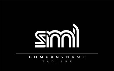 SML Yaratıcı Eşsiz Modern Harf Logosu Tasarımı. Benzersiz bir harf dizaynına sahip stilize logo, soyut minimalist estetik ve modern cazibe sunar.