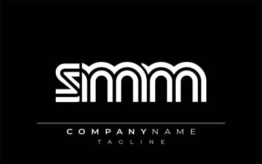 SMM Yaratıcı Eşsiz Modern Harf Logosu Tasarımı. Benzersiz bir harf dizaynına sahip stilize logo, soyut minimalist estetik ve modern cazibe sunar.