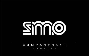 SMO Yaratıcı Eşsiz Modern Harf Logosu Tasarımı. Benzersiz bir harf dizaynına sahip stilize logo, soyut minimalist estetik ve modern cazibe sunar.