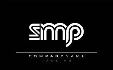SMP Yaratıcı Eşsiz Modern Harf Logosu Tasarımı. Benzersiz bir harf dizaynına sahip stilize logo, soyut minimalist estetik ve modern cazibe sunar.