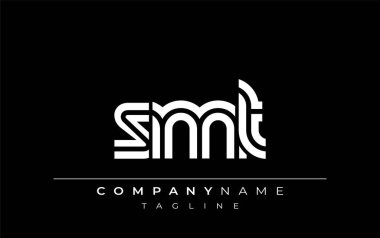 SMT Yaratıcı Eşsiz Modern Harf Logosu Tasarımı. Benzersiz bir harf dizaynına sahip stilize logo, soyut minimalist estetik ve modern cazibe sunar.
