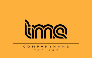 TME Yaratıcı Eşsiz Modern Harf Logosu Tasarımı. Benzersiz bir harf dizaynına sahip stilize logo, soyut minimalist estetik ve modern cazibe sunar.