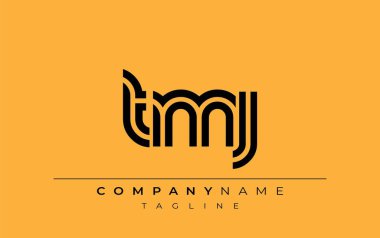 TMJ Yaratıcı Eşsiz Modern Harf Logosu Tasarımı. Benzersiz bir harf dizaynına sahip stilize logo, soyut minimalist estetik ve modern cazibe sunar.