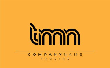 TMN Yaratıcı Eşsiz Modern Harf Logosu Tasarımı. Benzersiz bir harf dizaynına sahip stilize logo, soyut minimalist estetik ve modern cazibe sunar.