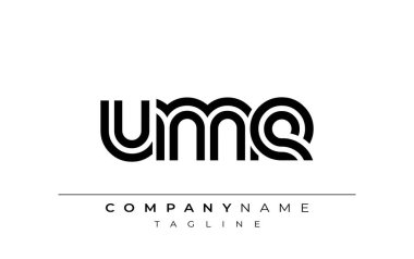 UME Yaratıcı Eşsiz Modern Harf Logosu Tasarımı. Benzersiz bir harf dizaynına sahip stilize logo, soyut minimalist estetik ve modern cazibe sunar.