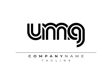 UMG Yaratıcı Eşsiz Modern Harf Logosu Tasarımı. Benzersiz bir harf dizaynına sahip stilize logo, soyut minimalist estetik ve modern cazibe sunar.