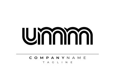 UMM Yaratıcı Eşsiz Modern Harf Logosu Tasarımı. Benzersiz bir harf dizaynına sahip stilize logo, soyut minimalist estetik ve modern cazibe sunar.