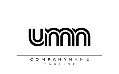 UMN Yaratıcı Eşsiz Modern Harf Logosu Tasarımı. Benzersiz bir harf dizaynına sahip stilize logo, soyut minimalist estetik ve modern cazibe sunar.