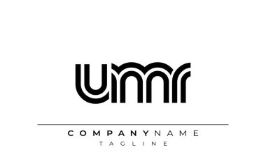 UMR Yaratıcı Eşsiz Modern Harf Logosu Tasarımı. Benzersiz bir harf dizaynına sahip stilize logo, soyut minimalist estetik ve modern cazibe sunar.