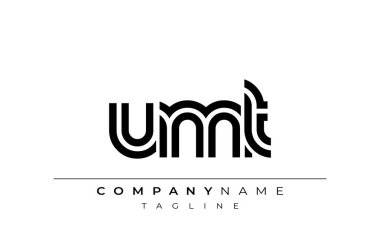 UMT Yaratıcı Eşsiz Modern Harf Logosu Tasarımı. Benzersiz bir harf dizaynına sahip stilize logo, soyut minimalist estetik ve modern cazibe sunar.