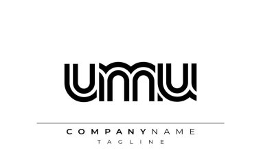 UMU Yaratıcı Eşsiz Modern Harf Logosu Tasarımı. Benzersiz bir harf dizaynına sahip stilize logo, soyut minimalist estetik ve modern cazibe sunar.