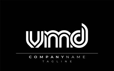 VMD Yaratıcı Eşsiz Modern Harf Logosu Tasarımı. Benzersiz bir harf dizaynına sahip stilize logo, soyut minimalist estetik ve modern cazibe sunar.